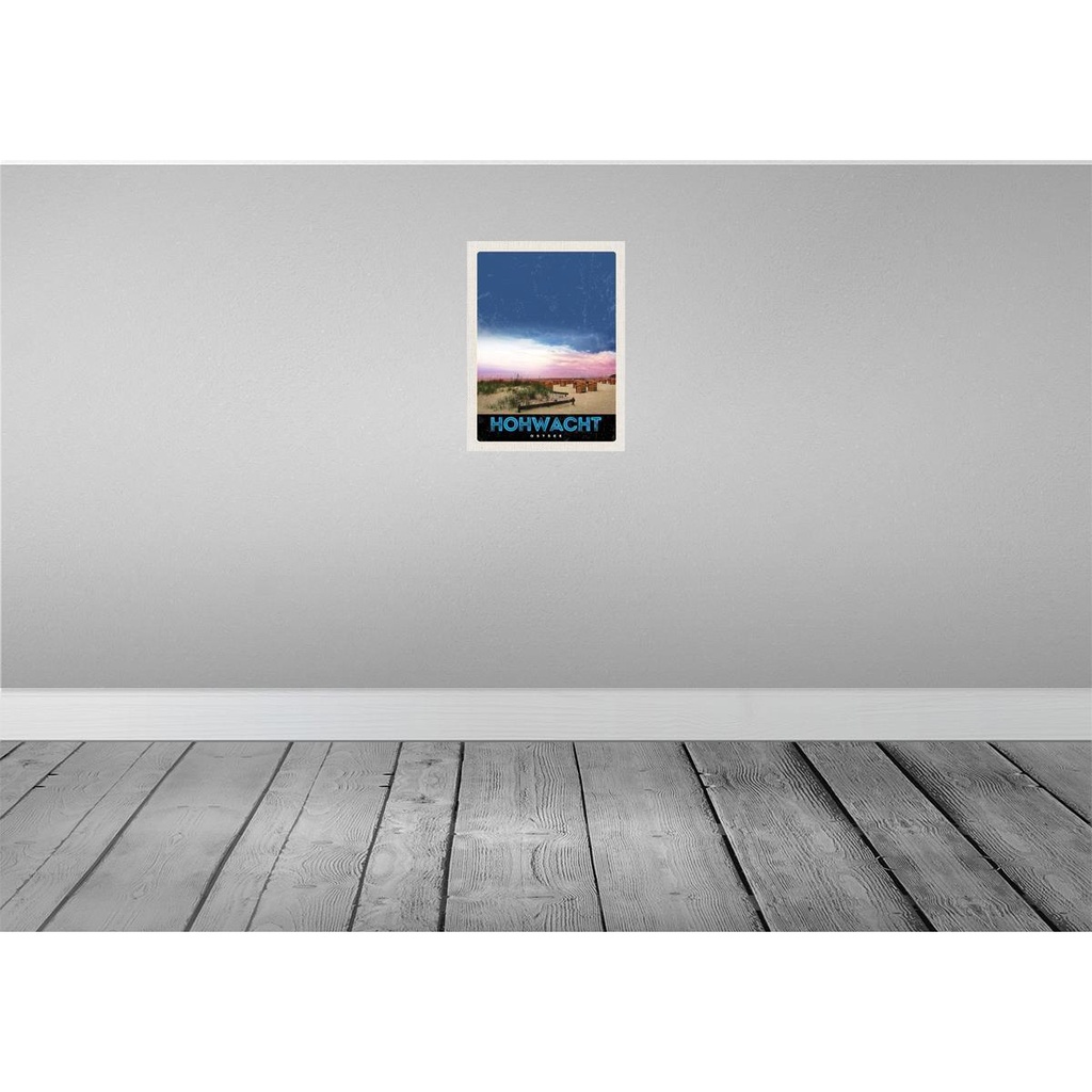 [LA-137664] Blechschild 40x30 cm Hochwacht Ostsee Strandkorb Strand Bildmotiv Reisemotiv Abenteuer Reisen Europa Urlaub Bild 2