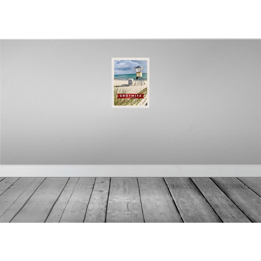 [LA-137665] Blechschild 40x30 cm Grötmitz Ostholstein Rettungsdienst Bildmotiv Reisemotiv Abenteuer Reisen Europa Urlaub Bild 2
