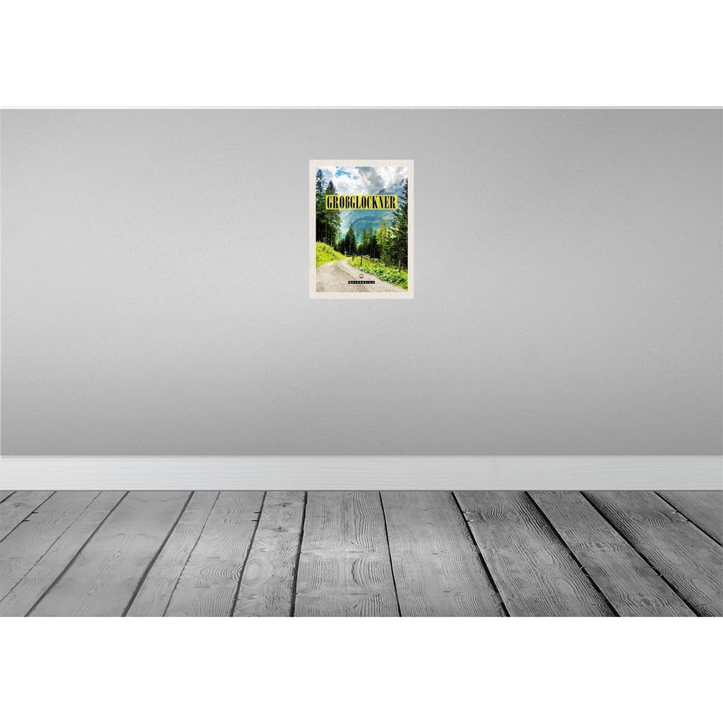 [LA-137681] Blechschild 40x30 cm Großblockner Berge Urlaub Schnee Natur Wald Bildmotiv Reisemotiv Abenteuer Reisen Europa Bild 2