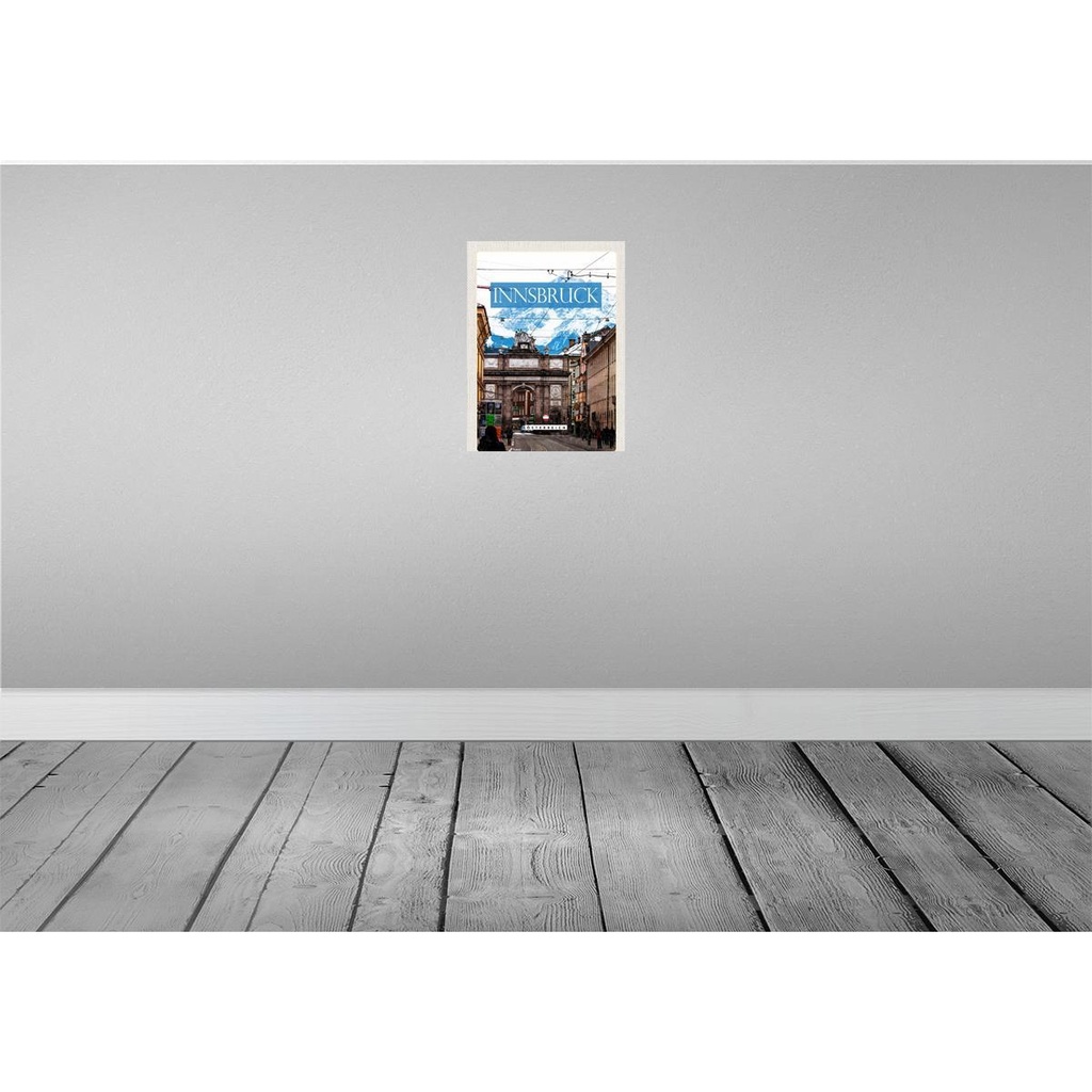 [LA-137688] Blechschild 40x30 cm Innsbruck Österreich Aussicht Stadt Bildmotiv Reisemotiv Abenteuer Reisen Europa Urlaub Bild 2