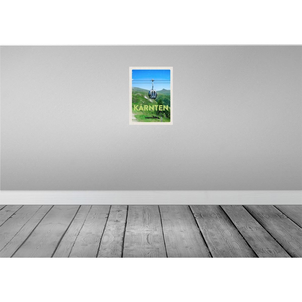 [LA-137692-H] Holzschild 40x30 cm Kärnten Östrreich GondelNatur Bildmotiv Reisemotiv Abenteuer Reisen Bild 2