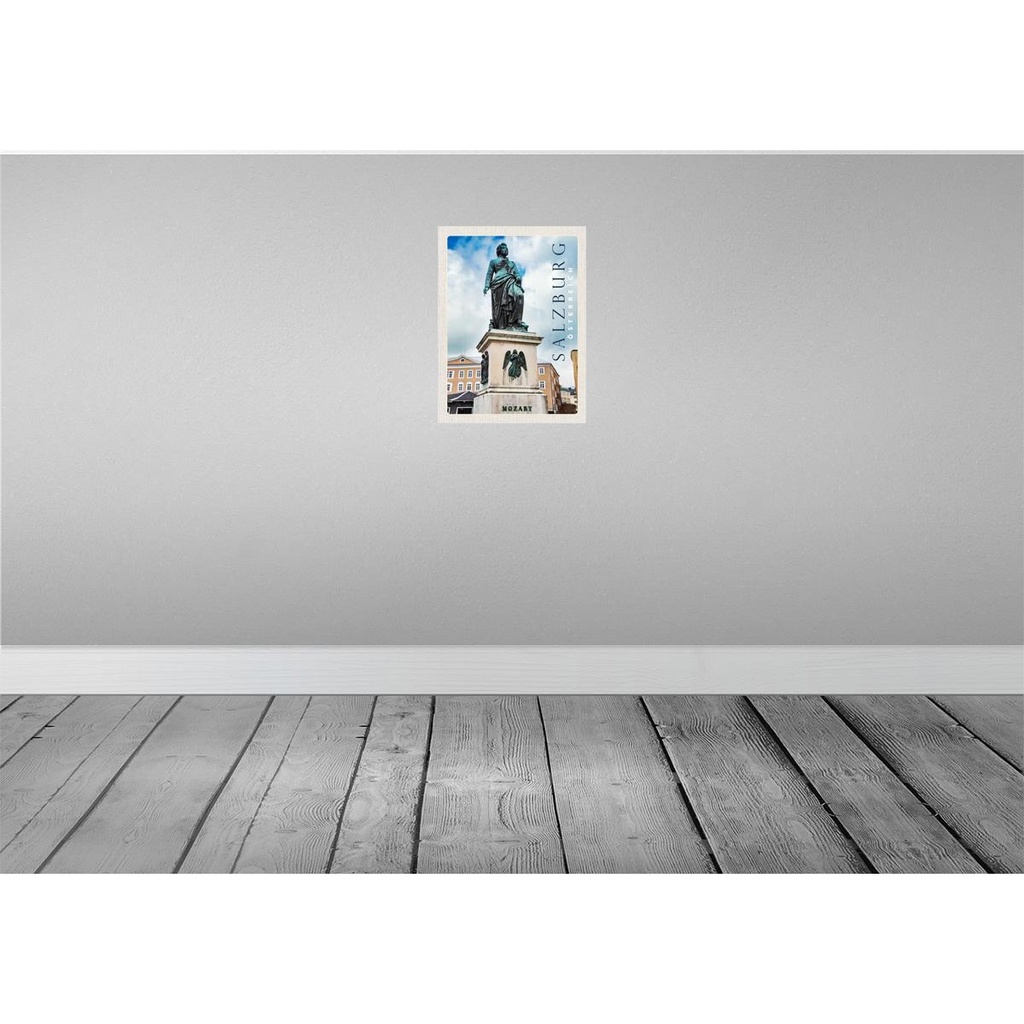 [LA-137701-H] Holzschild 40x30 cm Salzburg Mittelalter Skulptur Altstadt Bildmotiv Reisemotiv Europa Bild 2