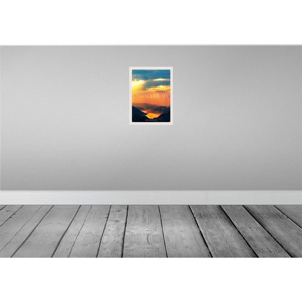[LA-137711] Blechschild 40x30 cm Ossiacher See Natur Sonnenuntergang Bildmotiv Reisemotiv Abenteuer Reisen Europa Urlaub Bild 2