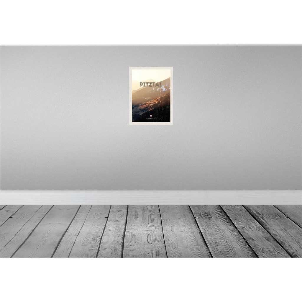 [LA-137716] Blechschild 40x30 cm Pitztal Gebirge Urlaub Schnee Natur Bildmotiv Reisemotiv Abenteuer Reisen Straße Stadt Bild 2