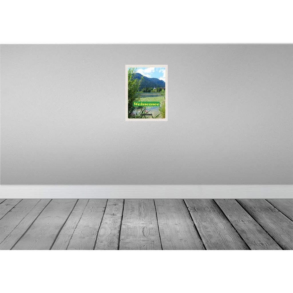 [LA-137725] Blechschild 40x30 cm WeissenseeSee schwimmen Natur Bildmotiv Reisemotiv Abenteuer Reisen Urlaub Outdoor Camping Bild 2