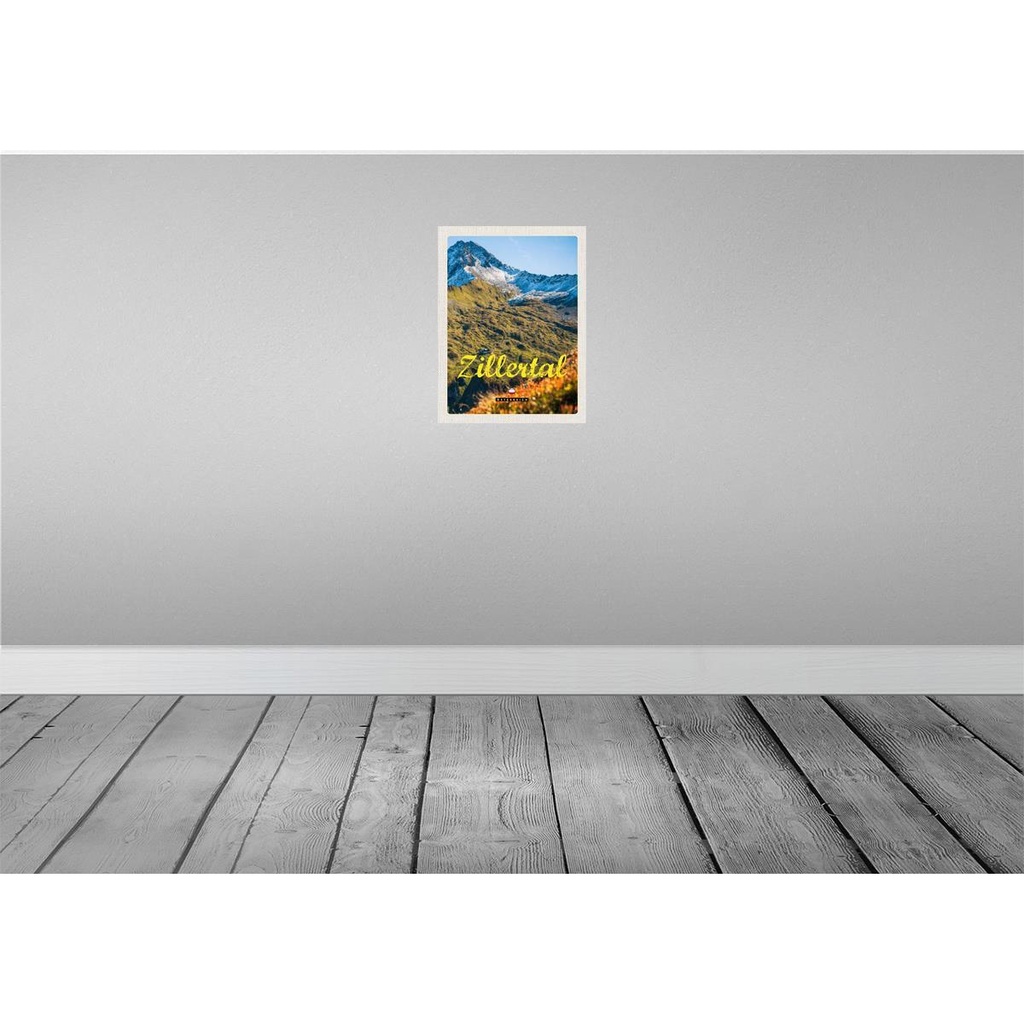 [LA-137730] Blechschild 40x30 cm Zillertal Österreich Urlaub Natur Berg Wälder Bildmotiv Reisemotiv Abenteuer Reisen Europa Bild 2