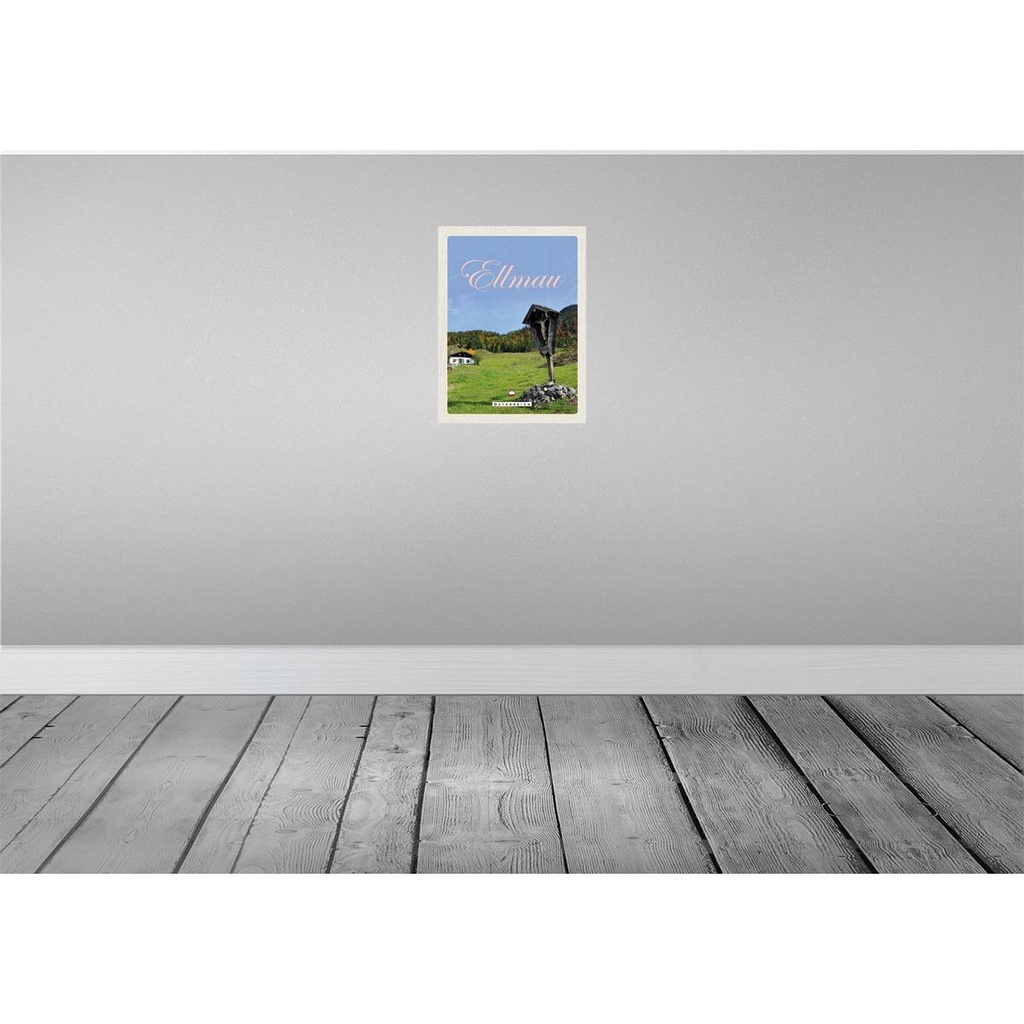 [LA-137749] Blechschild 40x30 cm Ellmau Österreich Urlaub Weide Natur Jesus Bildmotiv Reisemotiv Abenteuer Reisen Europa Bild 2