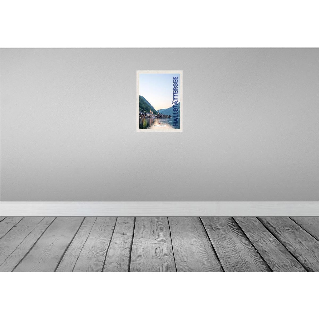[LA-137754] Blechschild 40x30 cm Blick auf Hallstättersee Österreich Bildmotiv Reisemotiv Abenteuer Reisen Urlaub Bild 2