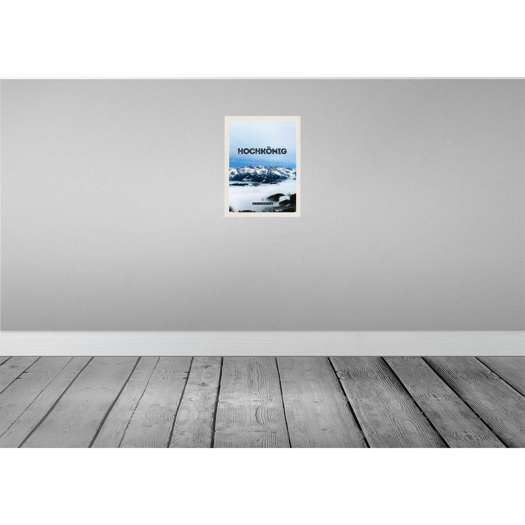 [LA-137755] Blechschild 40x30 cm Ausblick auf Hochkönig Berge Winter Bildmotiv Reisemotiv Abenteuer Reisen Urlaub Bild 2