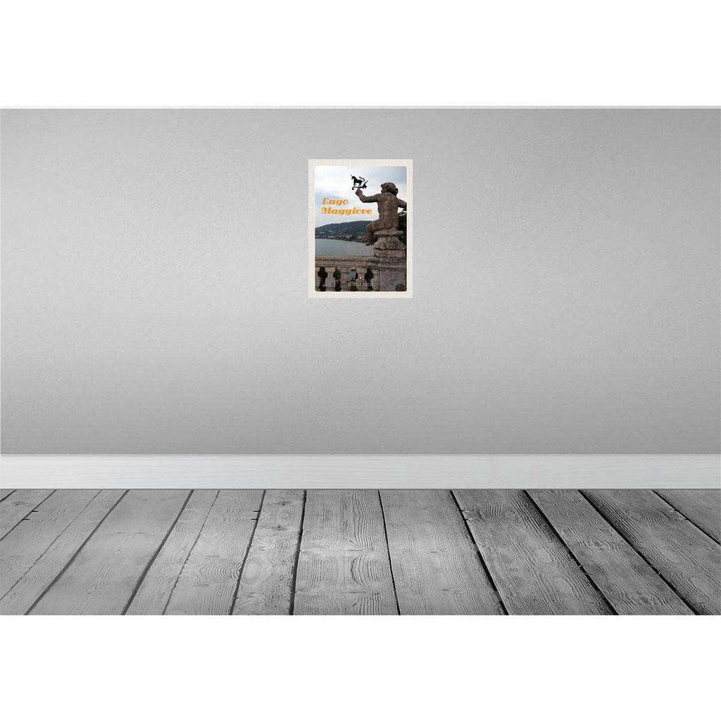 [LA-137766] Blechschild 40x30 cm Lago Maggiore Urlaub Einhorn Skulptur Natur Bildmotiv Reisemotiv Abenteuer Reisen Europa Bild 2