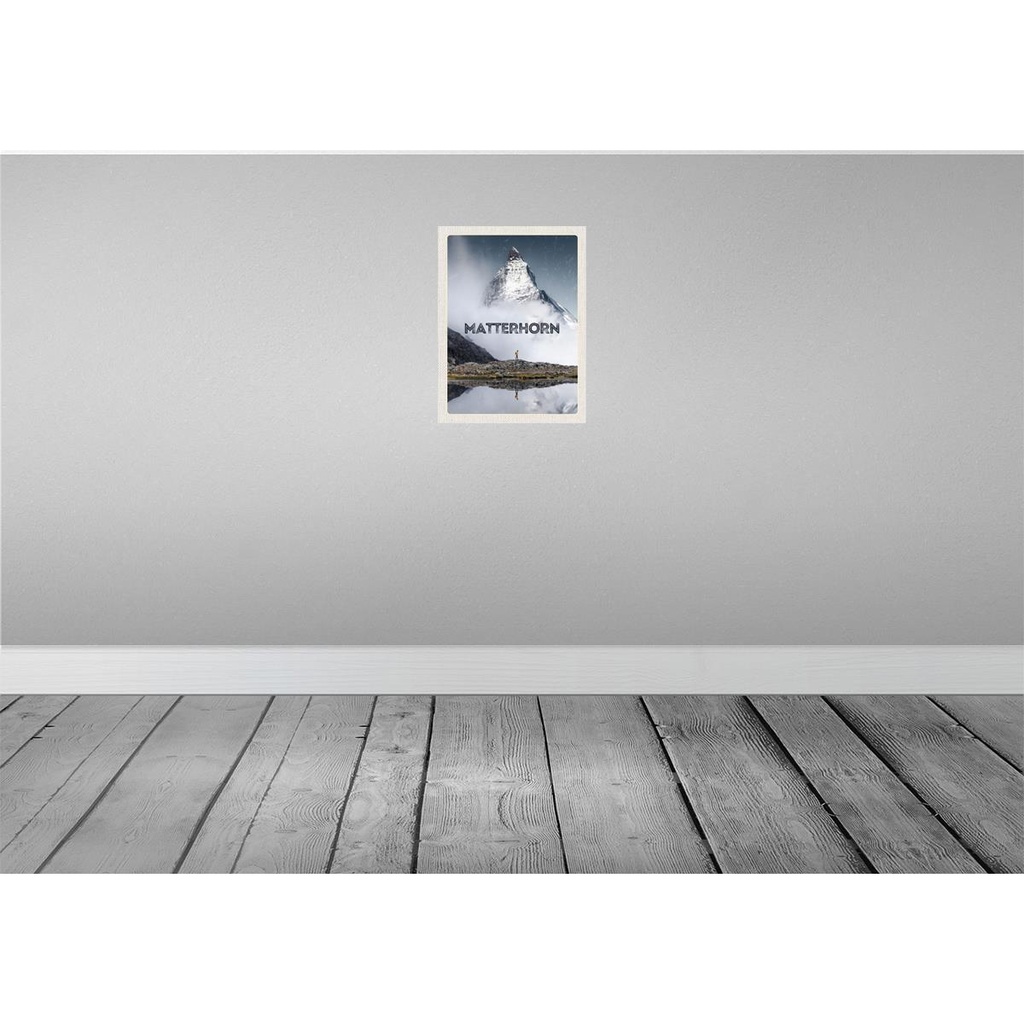 [LA-137769] Blechschild 40x30 cm Matterhorn Schweiz Wanderung Berg Bildmotiv Reisemotiv Abenteuer Reisen Europa Urlaub Bild 2