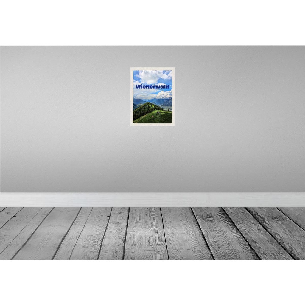 [LA-137801-H] Holzschild 40x30 cm Wienerwald Österreich Wälder Natur Bildmotiv Reisemotiv Europa Bild 2