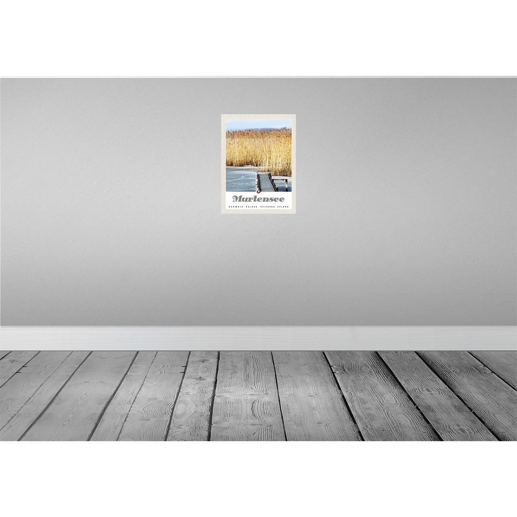 [LA-137814-H] Holzschild 40x30 cm Murtensee Österreich Radtour Natur Bildmotiv Reisemotiv Europa Bild 2