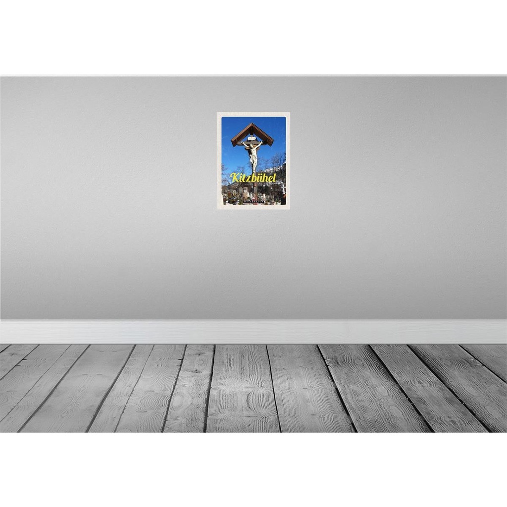 [LA-137820] Blechschild 40x30 cm Kitzbühel Österreich Jesus Skulptur Bildmotiv Reisemotiv Abenteuer Reisen Europa Urlaub Bild 2