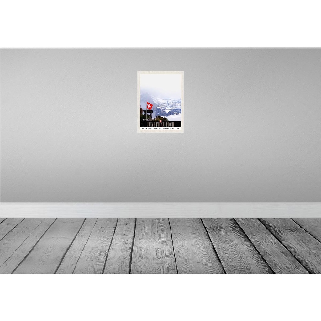 [LA-137821] Blechschild 40x30 cm Jungfraujoch Schweiz Wintertraum Natur Bildmotiv Reisemotiv Abenteuer Reisen Europa Urlaub Bild 2