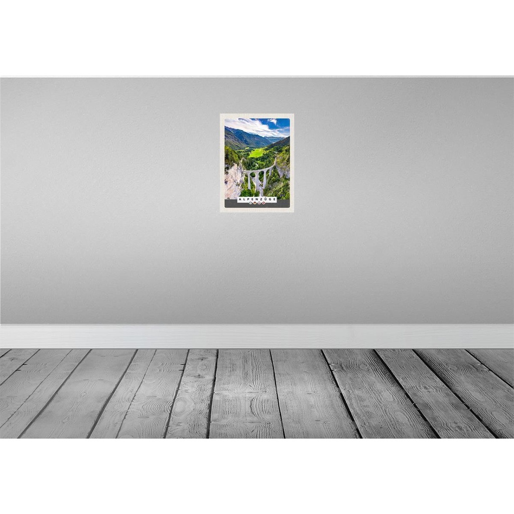[LA-137827] Blechschild 40x30 cm Alpenzüge Schweiz Österreich Natur Bildmotiv Reisemotiv Abenteuer Reisen Urlaub Bild 2