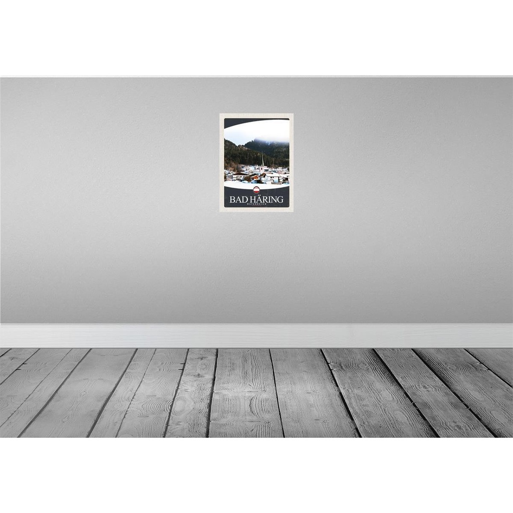 [LA-137837] Blechschild 40x30 cm Bad Häring Österreich Schnee Winter Bildmotiv Reisemotiv Abenteuer Reisen Urlaub Bild 2