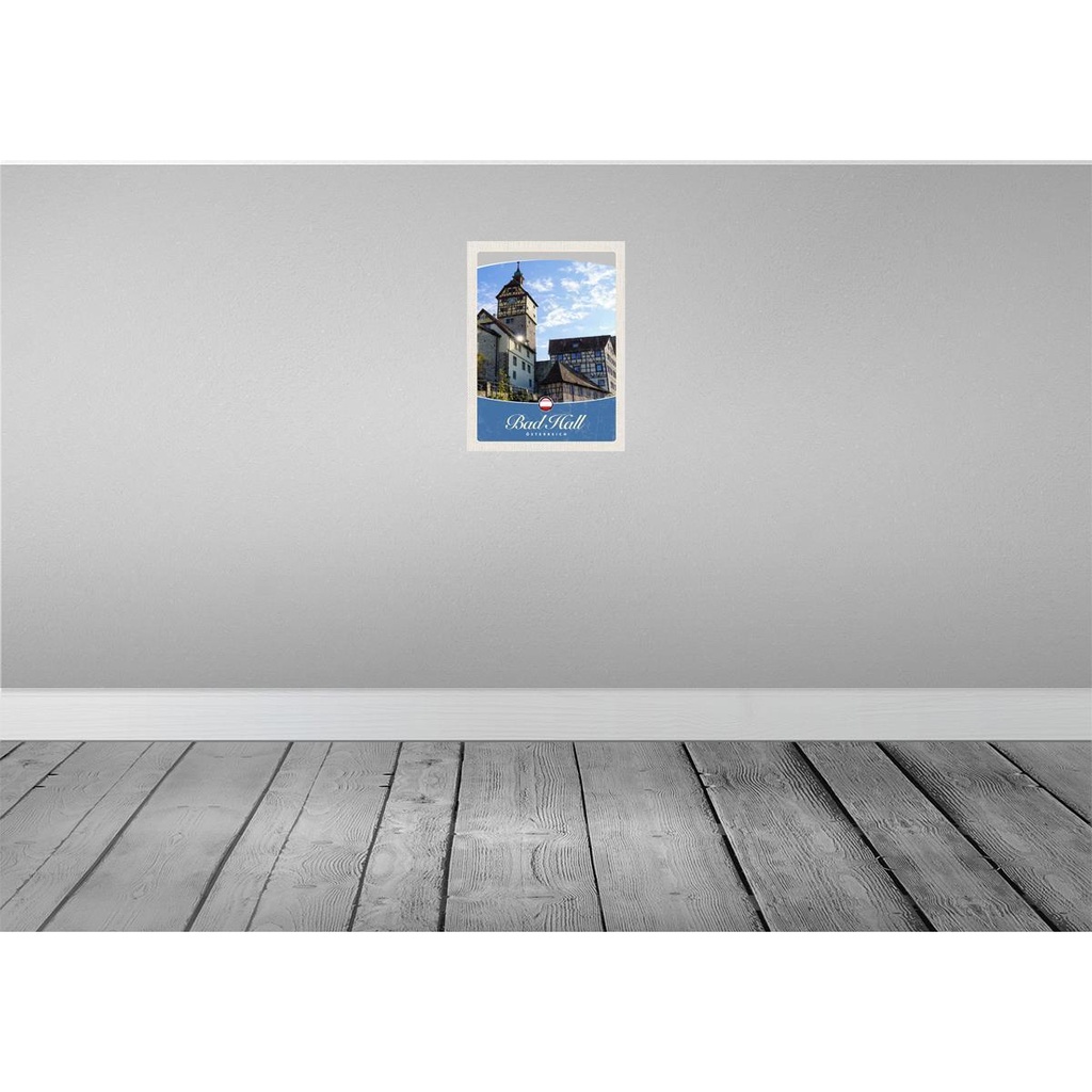 [LA-137840] Blechschild 40x30 cm Bad Hall Urlaub Gebäude Mittelalter Bildmotiv Reisemotiv Abenteuer Reisen Straße Stadt Bild 2