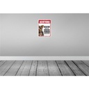 [LA-137863] Blechschild 40x30 cm Tiere Achtung Yorkshire Terrier Tier Haustier Hund Bild 2
