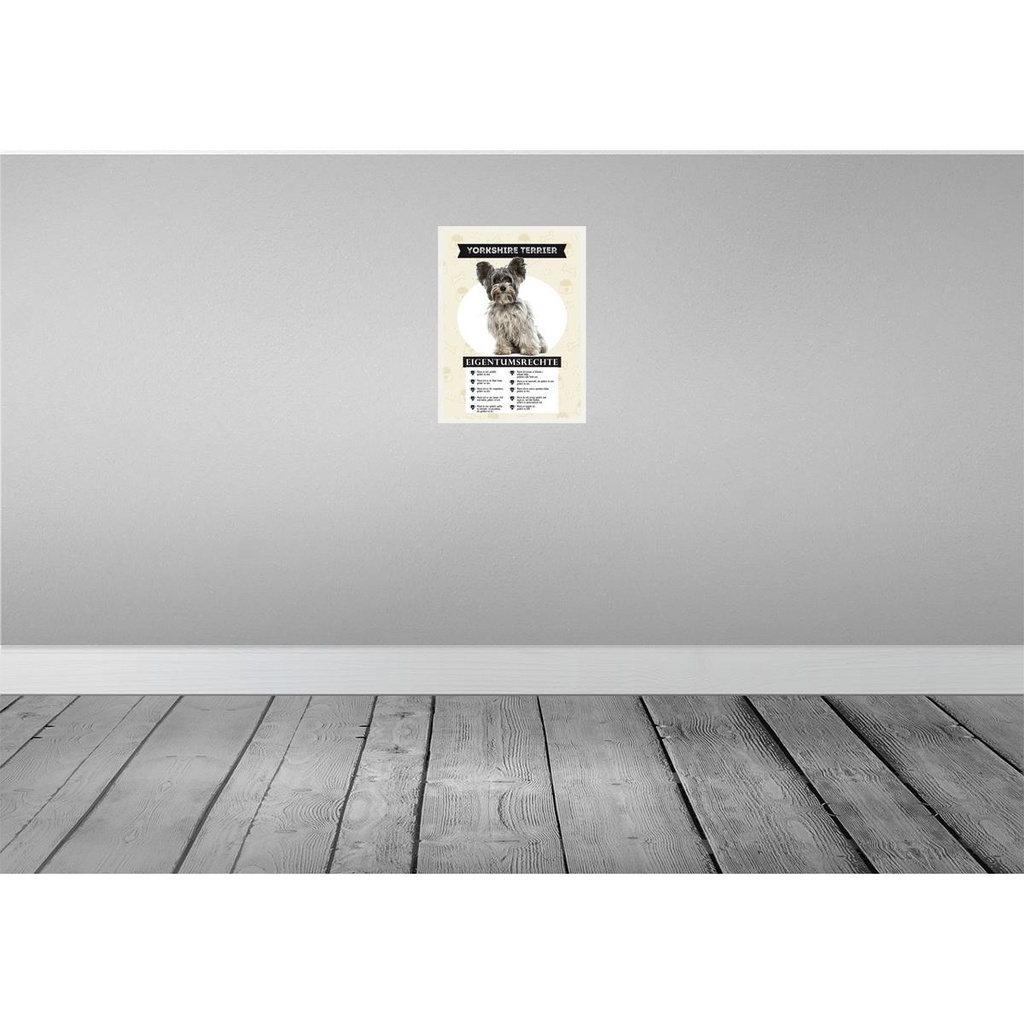 [LA-137871] Blechschild 40x30 cm Yorkshire Terrier Eigentumsrechte Tier Haustier Hund Bild 2