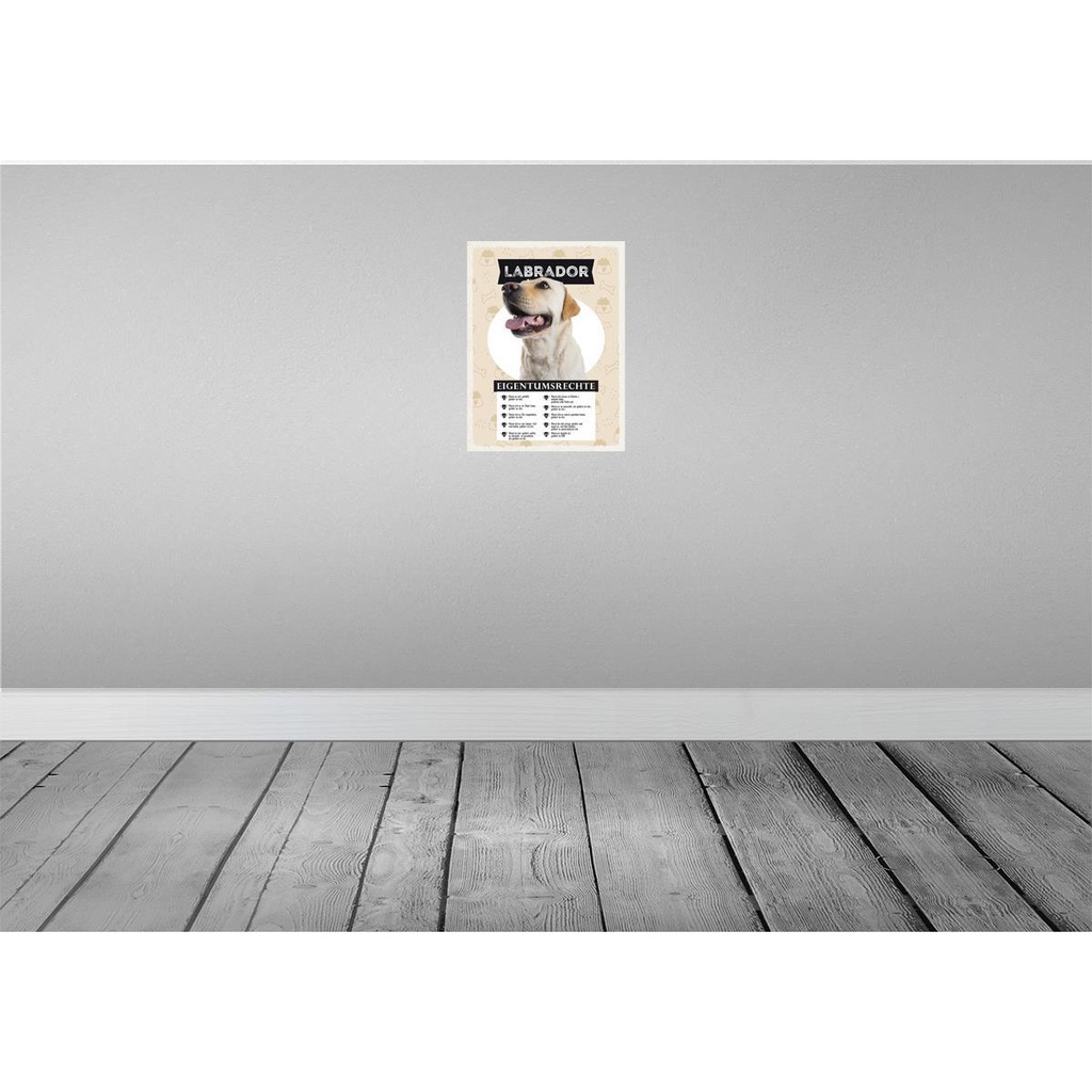 [LA-137872-H] Holzschild 40x30 cm Labrador Eigentumsrechte Tier Haustier Bild 2
