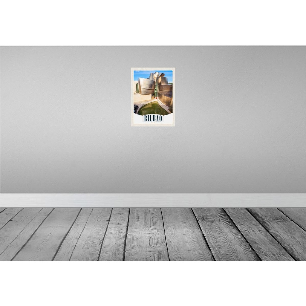 [LA-137942] Blechschild 40x30 cm Bilbao Spanien Architektur Europa Bildmotiv Reisemotiv Abenteuer Reisen Urlaub Häuser Bild 2