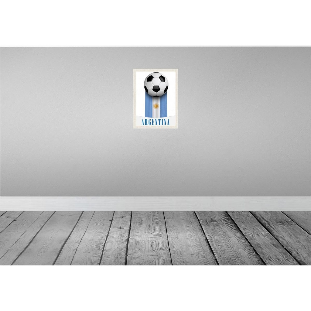 [LA-137960-H] Holzschild 40x30 cm Argentinien Flagge Fußball Bildmotiv Reisemotiv Abenteuer Reisen Bild 2