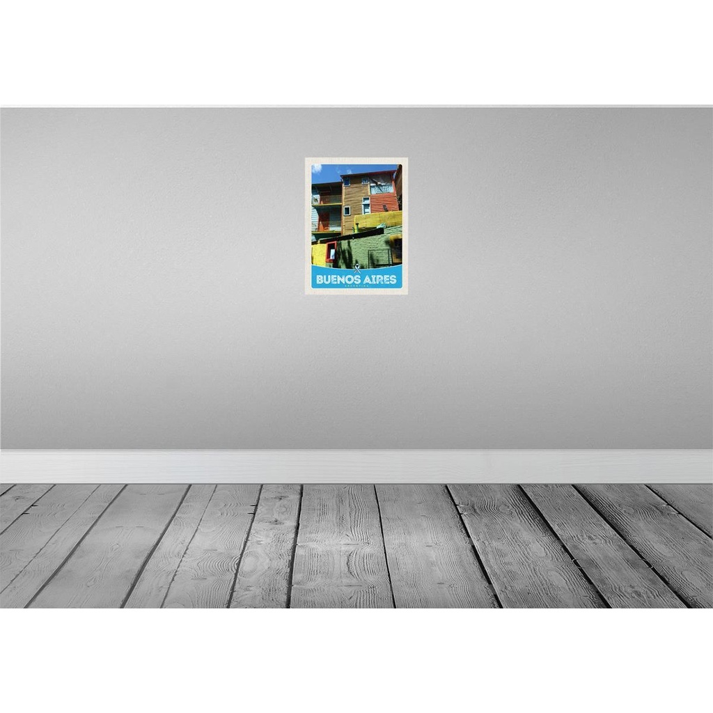 [LA-137964] Blechschild 40x30 cm Buenos Aires Urlaub Argentinien Häuser Bildmotiv Reisemotiv Abenteuer Reisen Amerika USA Bild 2