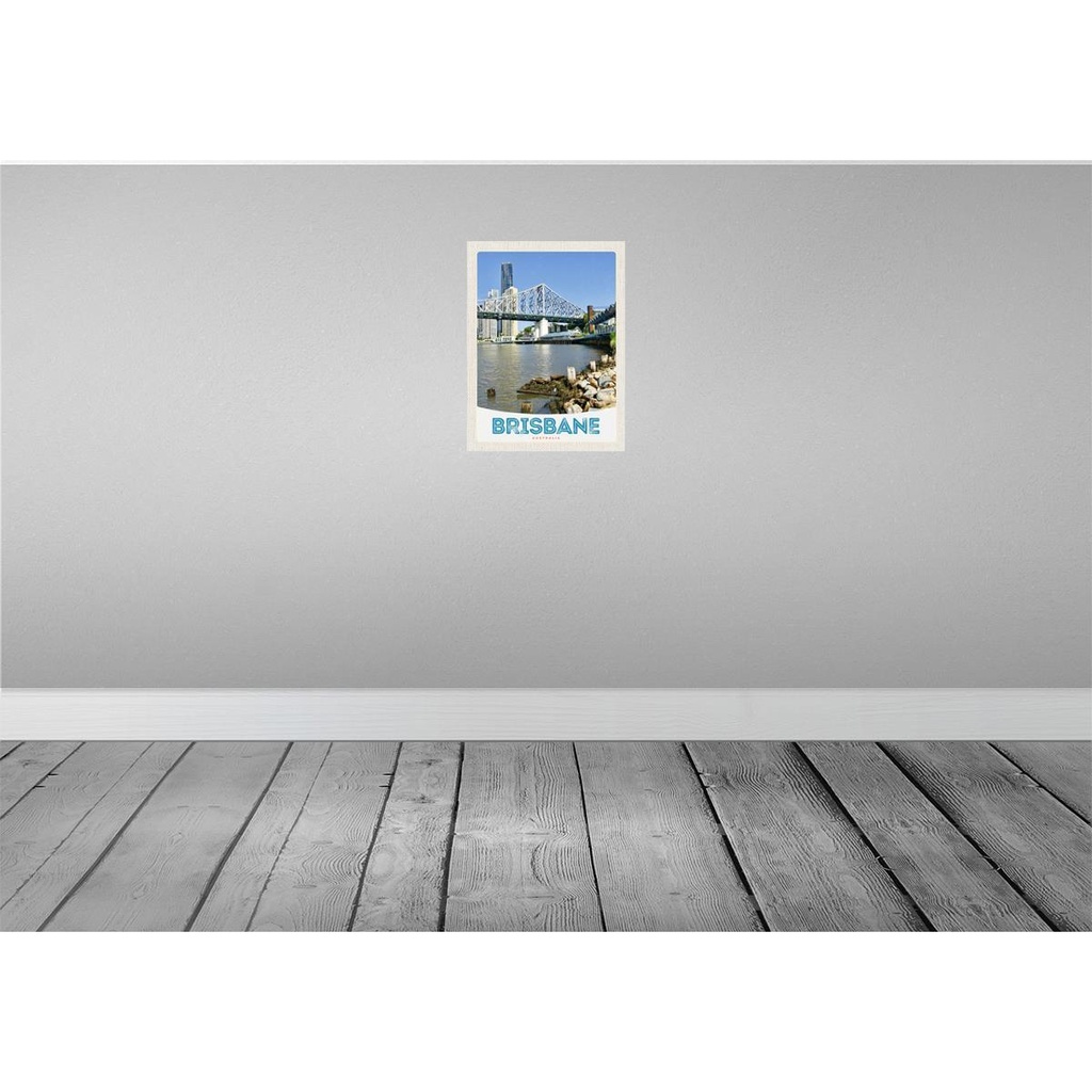 [LA-137970-H] Holzschild 40x30 cm Brisbane Australien Innenstadt Bildmotiv Reisemotiv Abenteuer Reisen Bild 2