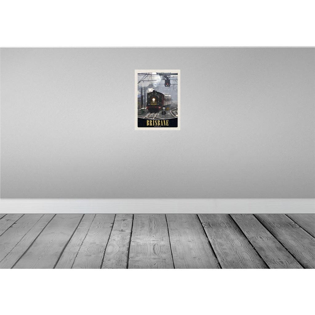[LA-137971] Blechschild 40x30 cm Brisbane Australien Lokomotive Bildmotiv Reisemotiv Abenteuer Reisen Urlaub Bild 2