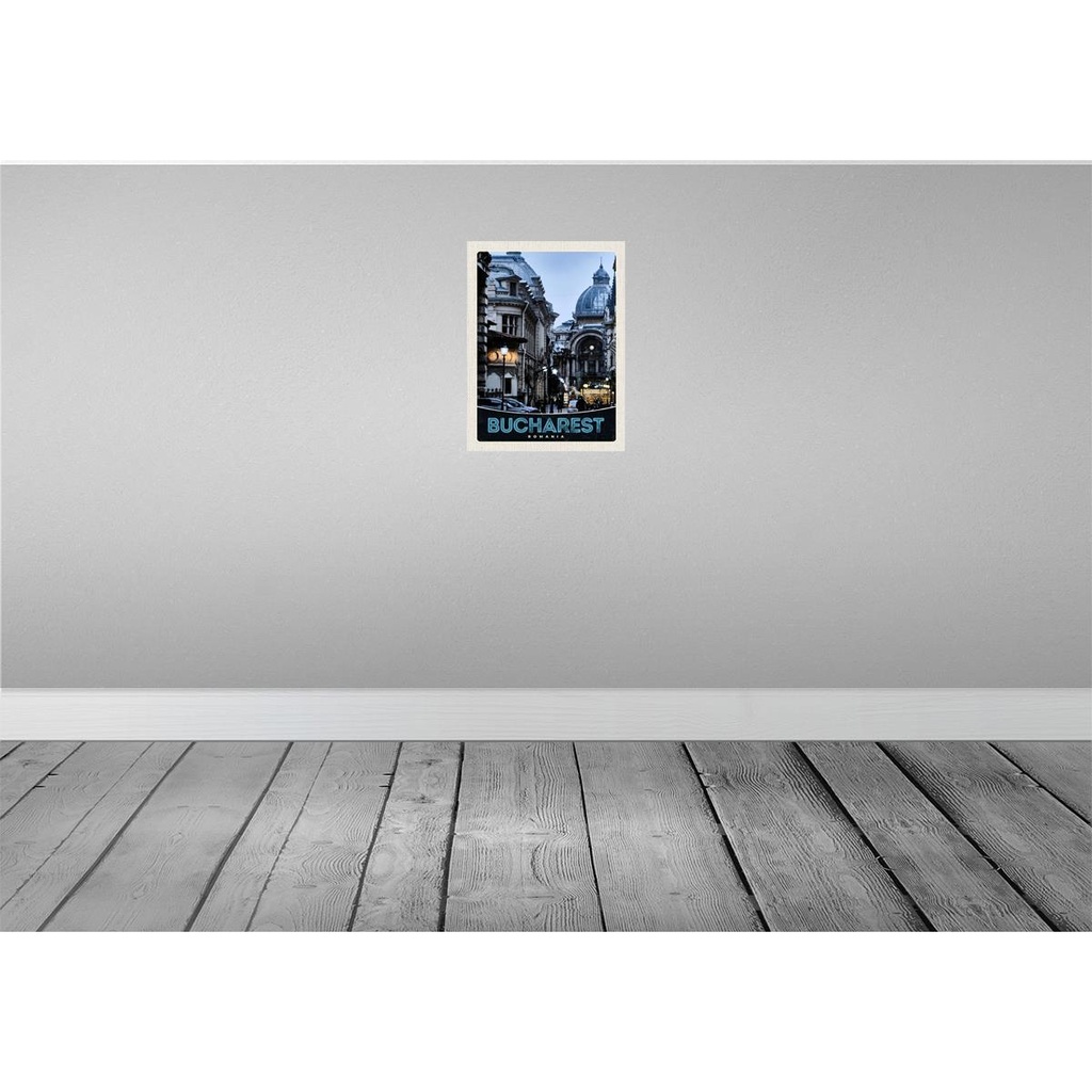 [LA-137972] Blechschild 40x30 cm Bukarest Romänien Häuser Architektur Stadt Bildmotiv Reisemotiv Abenteuer Reisen Europa Urlaub Bild 2