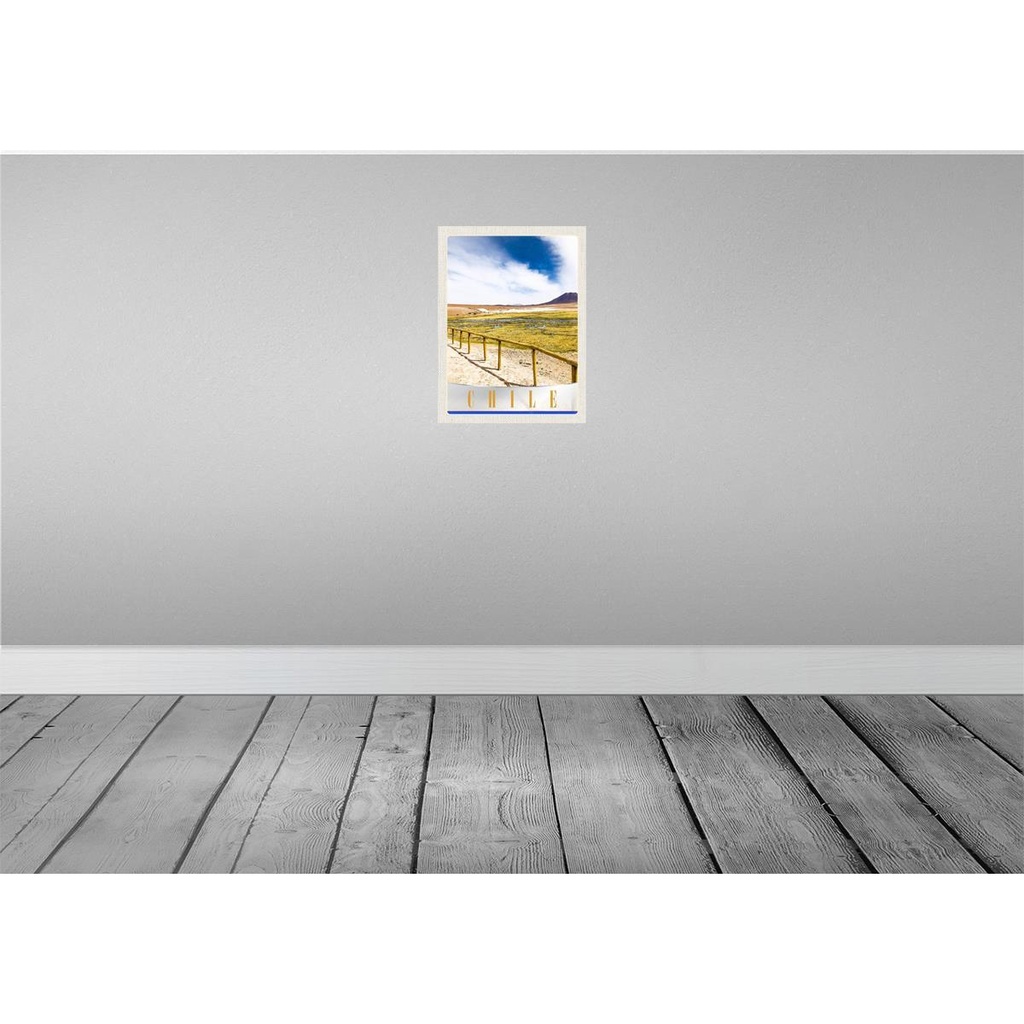 [LA-137978] Blechschild 40x30 cm ChileGebirge Gehweg Bildmotiv Reisemotiv Abenteuer Reisen Amerika USA Urlaub Bild 2