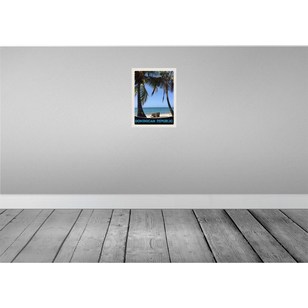 [LA-137982-H] Holzschild 40x30 cm Dominikanische Republik Strand Bildmotiv Reisemotiv Abenteuer Reisen Bild 2