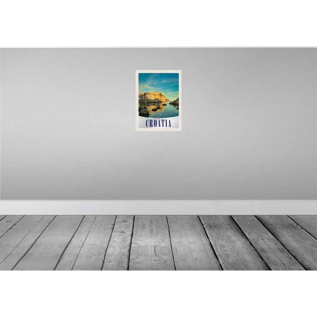 [LA-137992] Blechschild 40x30 cm Kroatien Burg Urlaub Strand Meer Europa Bildmotiv Reisemotiv Abenteuer Reisen Bild 2