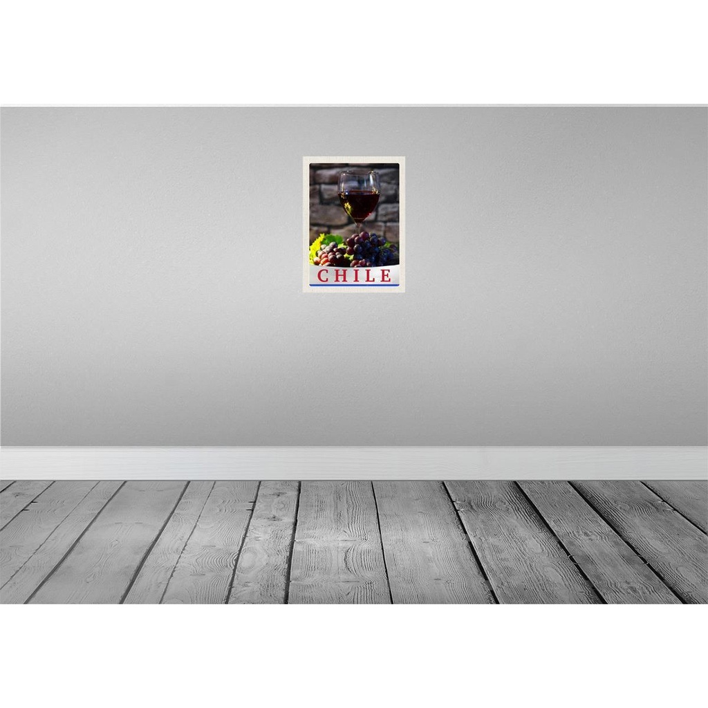 [LA-137995] Blechschild 40x30 cm Chile Wein Urlaub Trauben Tradion Bildmotiv Reisemotiv Abenteuer Reisen Amerika USA Bild 2