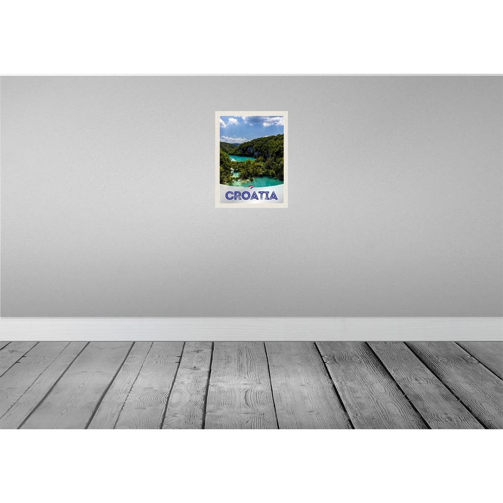 [LA-138001-H] Holzschild 40x30 cm Kroatien Meer NaturBerge Bildmotiv Reisemotiv Essen Trinken Bild 2