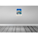 [LA-138002-H] Holzschild 40x30 cm Italien Riviera Stadt Strand Wellen Bildmotiv Reisemotiv Europa Bild 2