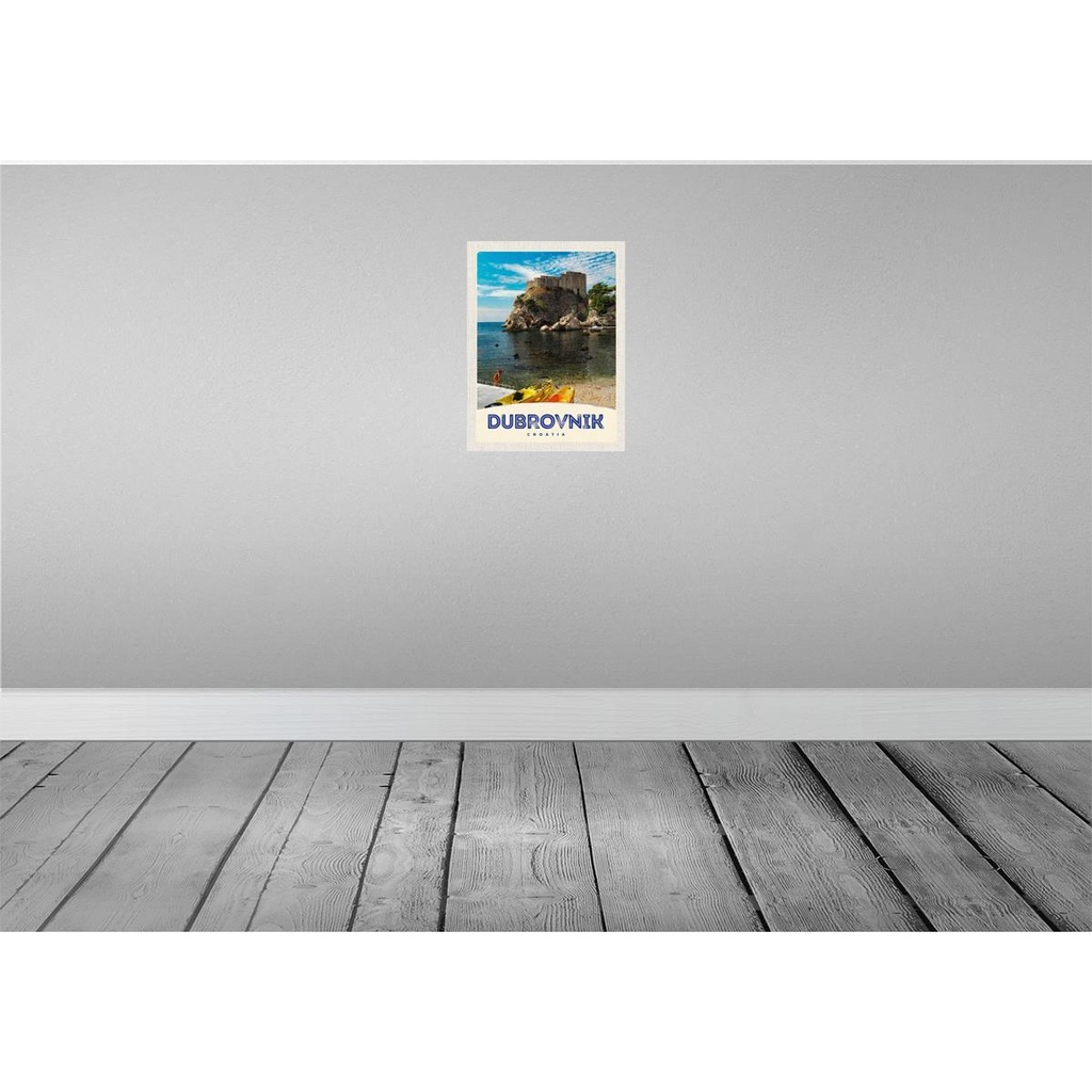 [LA-138004-H] Holzschild 40x30 cm Debrovnik Kroatien Meer Architektur Bildmotiv Reisemotiv Europa Bild 2