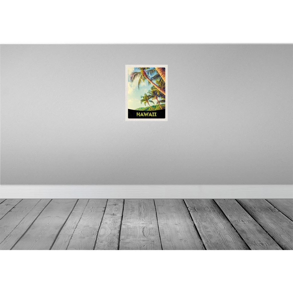[LA-138014-H] Holzschild 40x30 cm Hawai Insel Strand Palmen Meer Bildmotiv Reisemotiv Amerika USA Bild 2