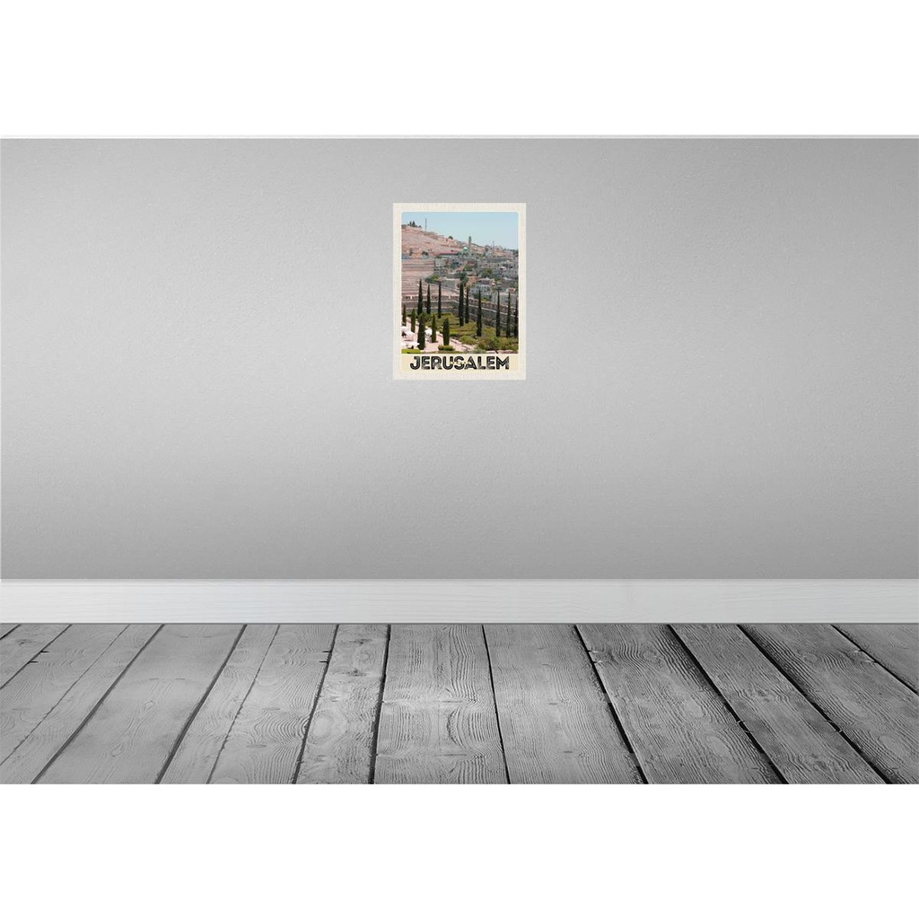 [LA-138028] Blechschild 40x30 cm Jerusalem Israel Urlaub Stadt Garten Bildmotiv Reisemotiv Abenteuer Reisen Straße Bild 2