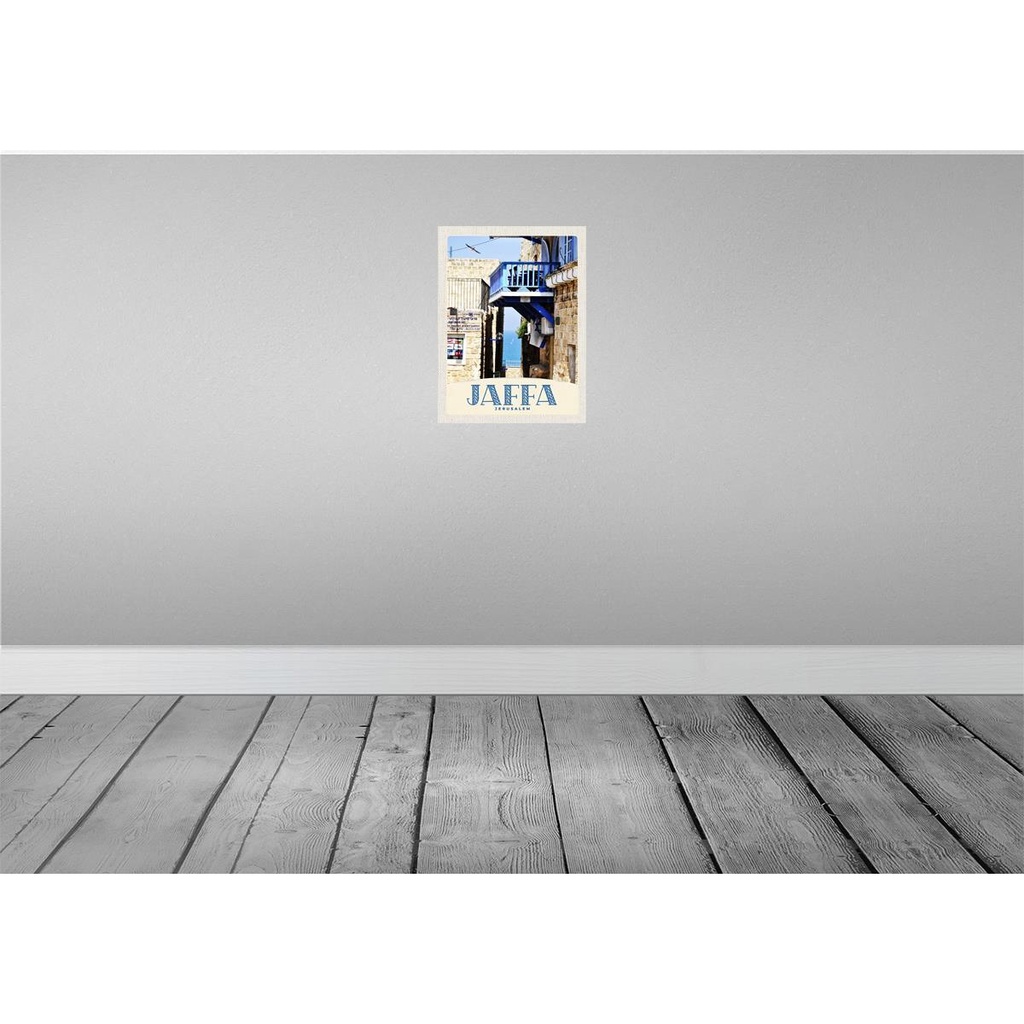 [LA-138030-H] Holzschild 40x30 cm Jaffa Jerusalem Israel Stadt Meer Bildmotiv Reisemotiv Abenteuer Reisen Bild 2