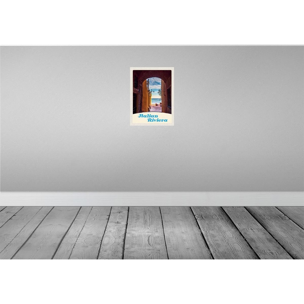 [LA-138035] Blechschild 40x30 cm Italien Riviera Strand Meer Bildmotiv Reisemotiv Abenteuer Reisen Europa Urlaub Bild 2