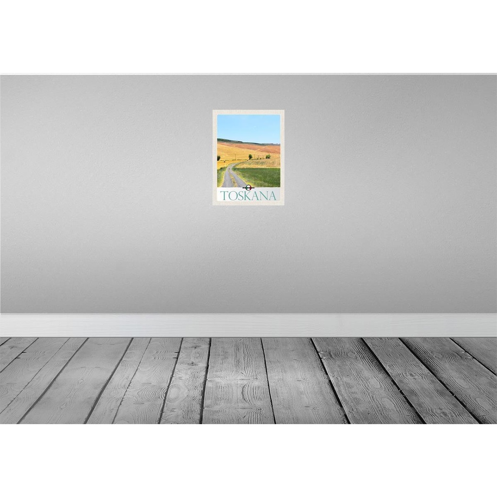 [LA-138066-H] Holzschild 40x30 cm Toskana Italien Weide Wiese Natur Bildmotiv Reisemotiv Europa Bild 2