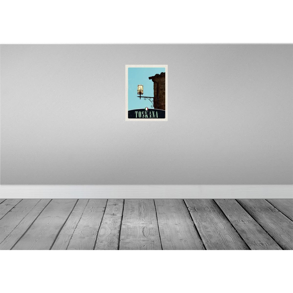 [LA-138074] Blechschild 40x30 cm Toskana Italien Häuser Architektur Laterne Bildmotiv Reisemotiv Abenteuer Reisen Europa Urlaub Bild 2