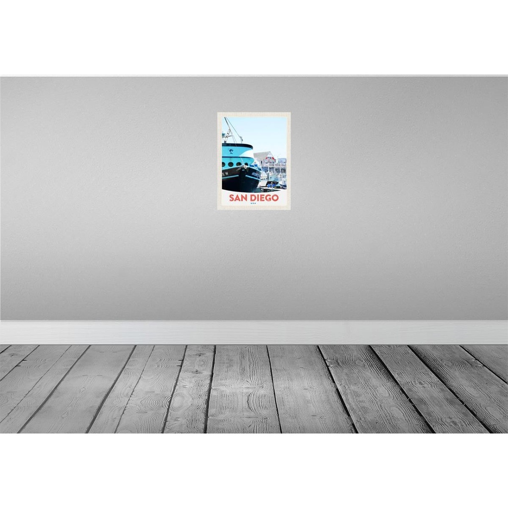 [LA-138085] Blechschild 40x30 cm San Diego Amerika USA Urlaub Yacht Meer Bildmotiv Reisemotiv Abenteuer Reisen Bild 2