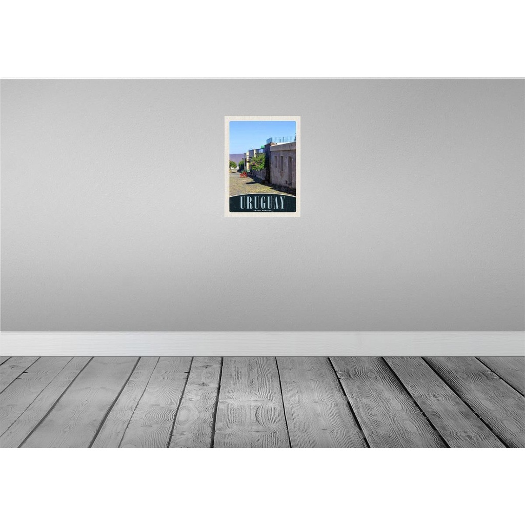 [LA-138092-H] Holzschild 40x30 cm Uruguay Süd Amerika Stadt Bildmotiv Reisemotiv USA Bild 2