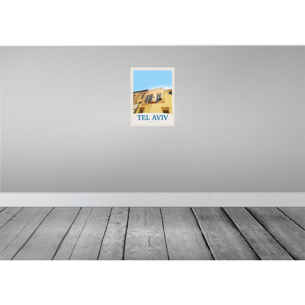 [LA-138094] Blechschild 40x30 cm Tel Aviv Stadt Urlaub Israel Gebäude Bildmotiv Reisemotiv Abenteuer Reisen Straße Bild 2