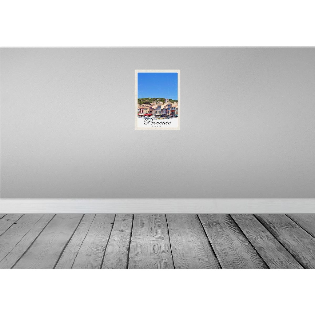 [LA-138108-H] Holzschild 40x30 cm Provence Frankreich Boote Stadt Bildmotiv Reisemotiv Europa Bild 2