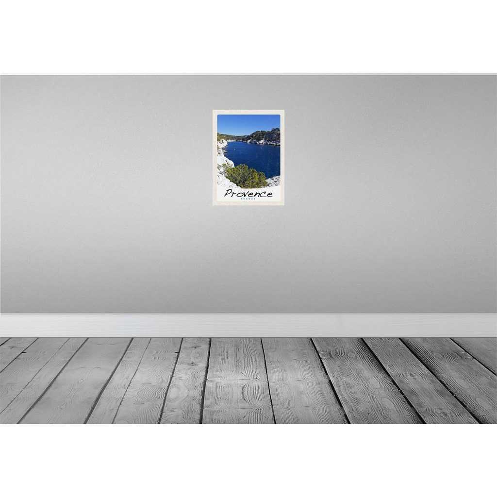 [LA-138110-H] Holzschild 40x30 cm Provence Frankreich Meer Gebirge Bildmotiv Reisemotiv Europa Bild 2