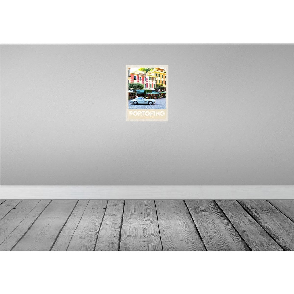 [LA-138118] Blechschild 40x30 cm Portofino Italien Riviera Altstadt Bildmotiv Reisemotiv Abenteuer Reisen Europa Urlaub Bild 2